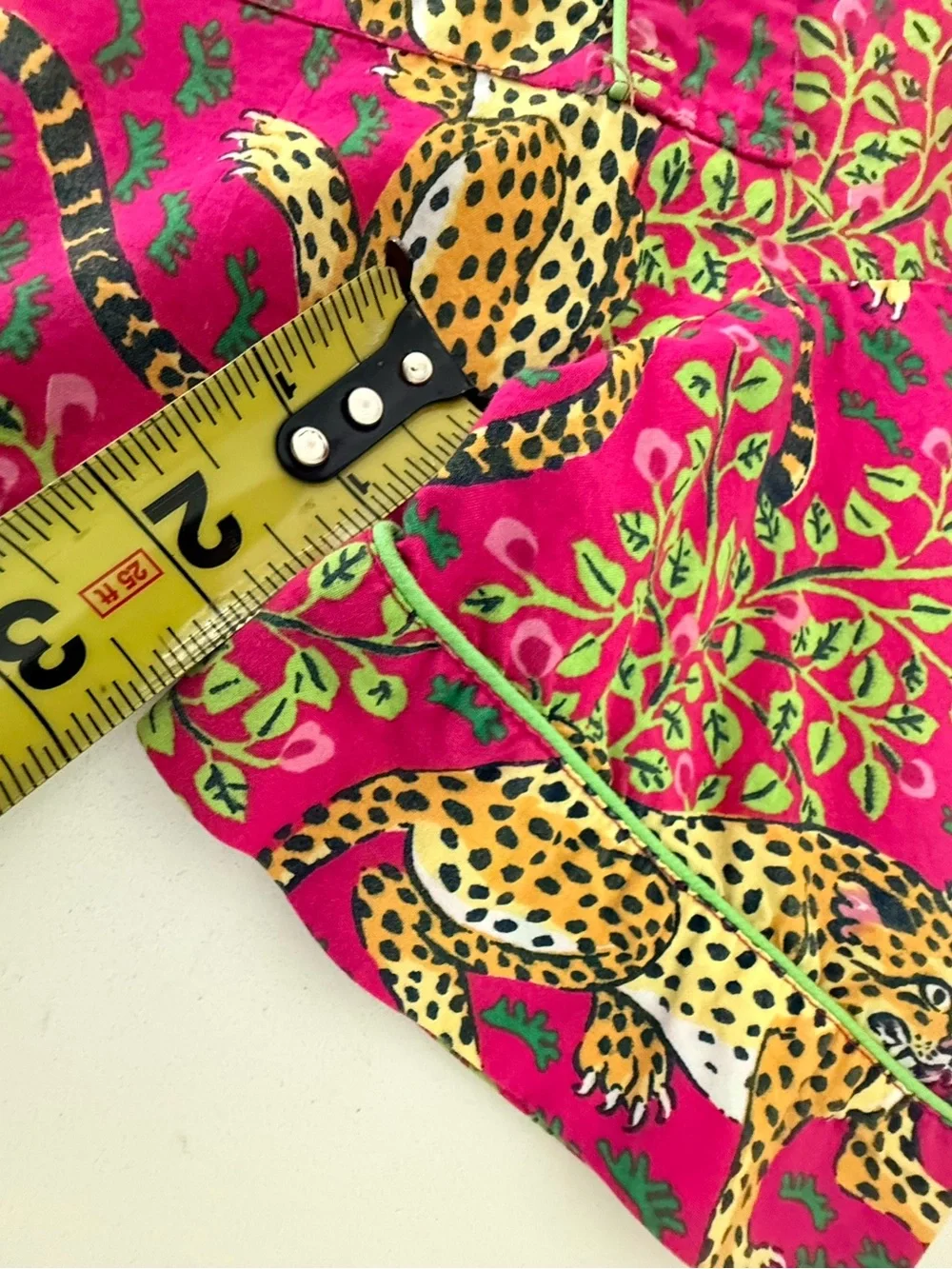 Print Fresh Pajama Set Womens XS Pink Bagheera Leopard 100% Organic Cotton
